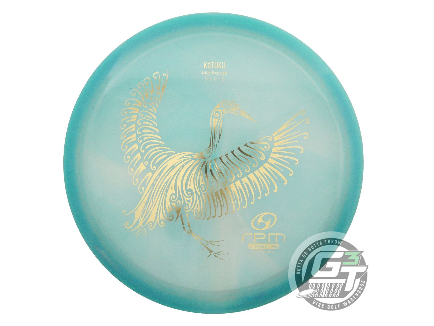 USED RPM Discs Cosmic Kotuku 177g Seafoam Gold Foil Midrange Golf Disc