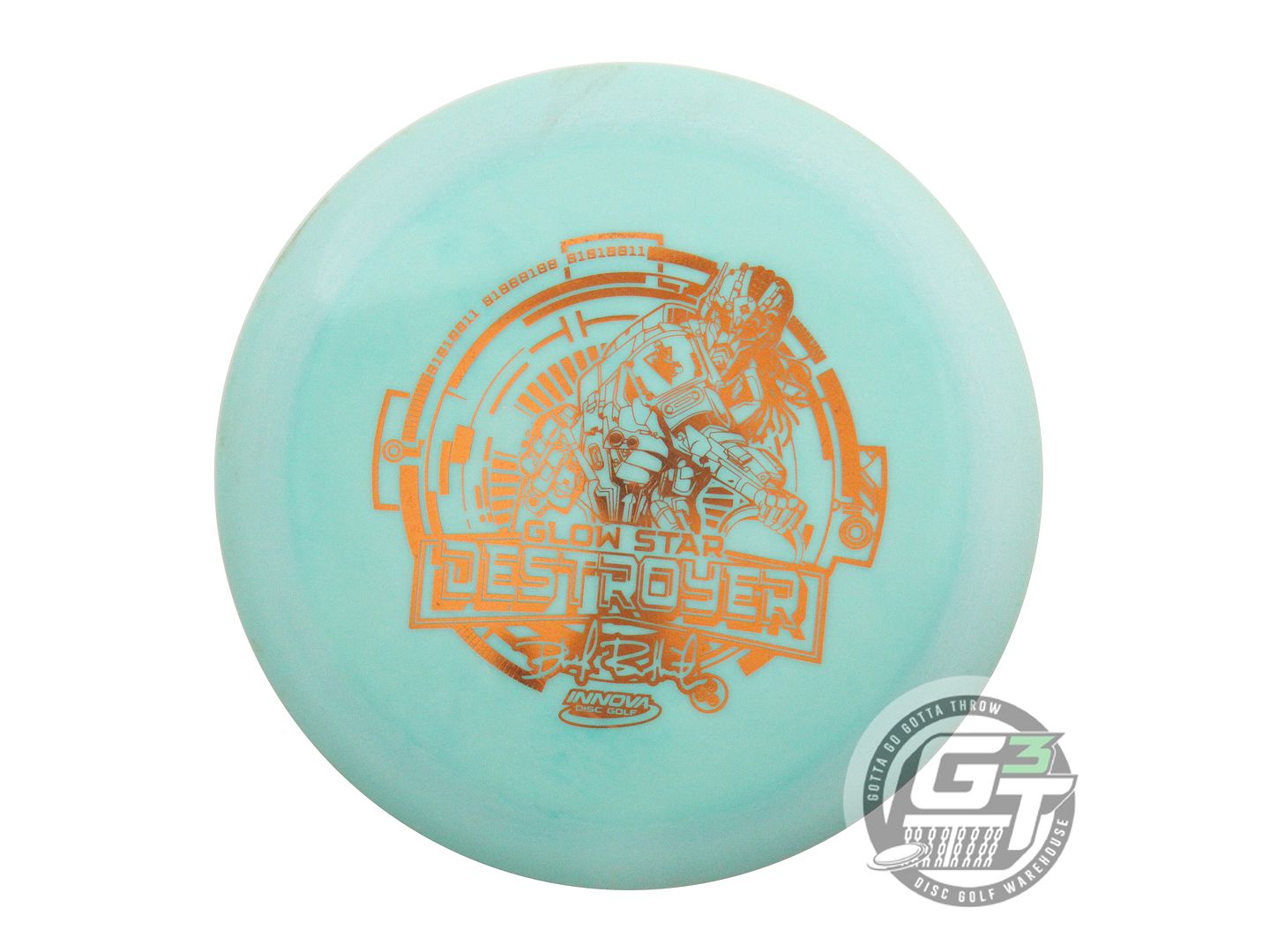 USED Innova [BRATHWAITE] Glow Star Destroyer 167g Mint Copper Foil Driver Disc