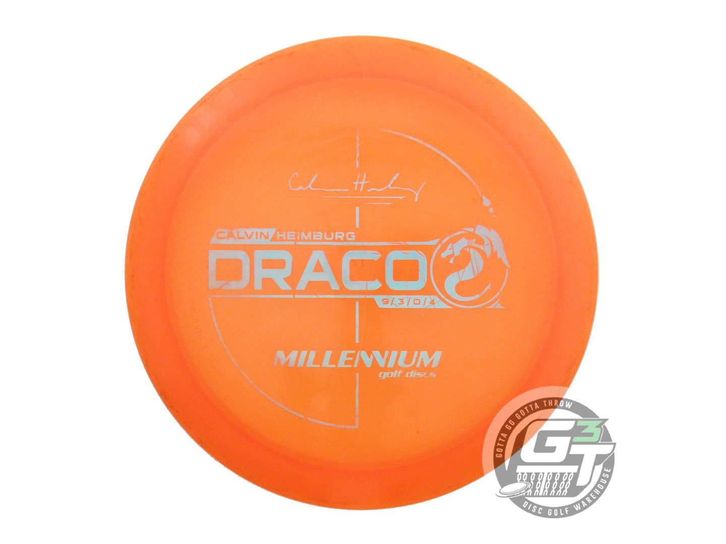 USED Millennium [HEIMBURG] Quantum Draco 174g Orange Holo Foil Driver Golf Disc