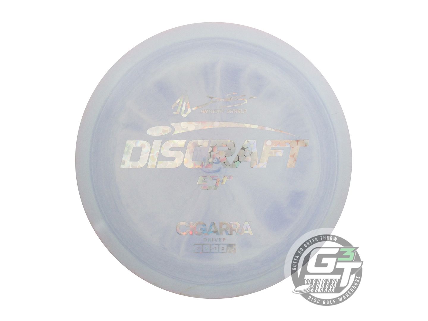 USED Discraft [BARELA] ESP Cigarra 176g Lilac Silver Flower Foil Driver Disc