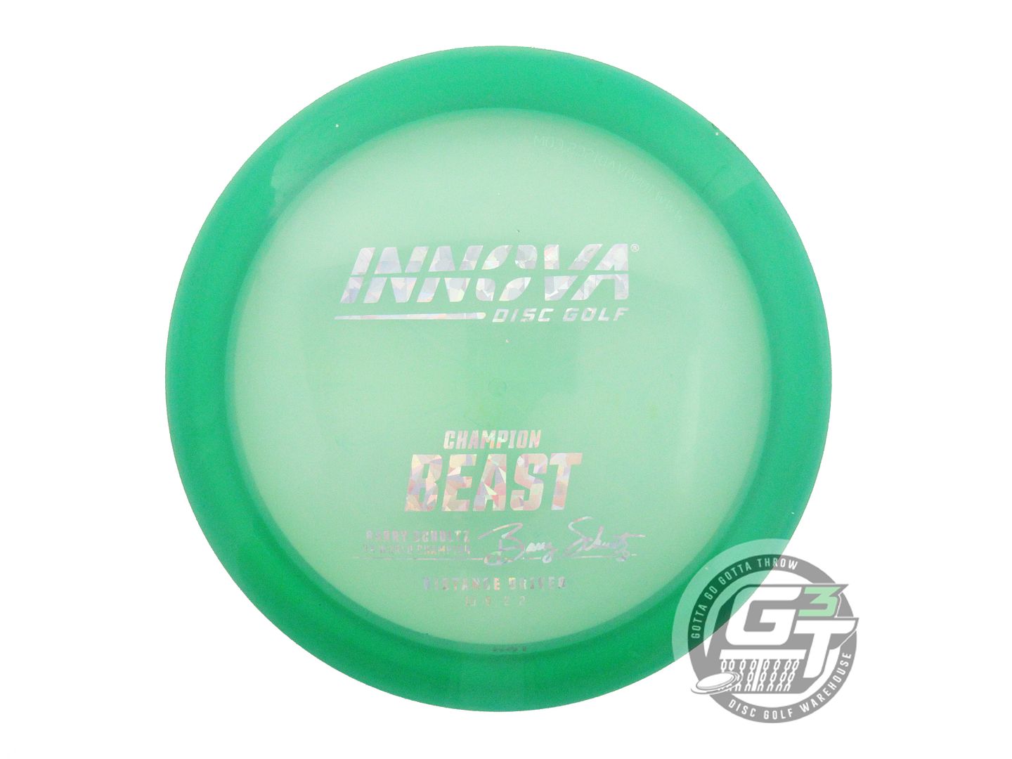 USED Innova Champion Beast 164g Green Silver Shatter Foil Distance Driver Disc