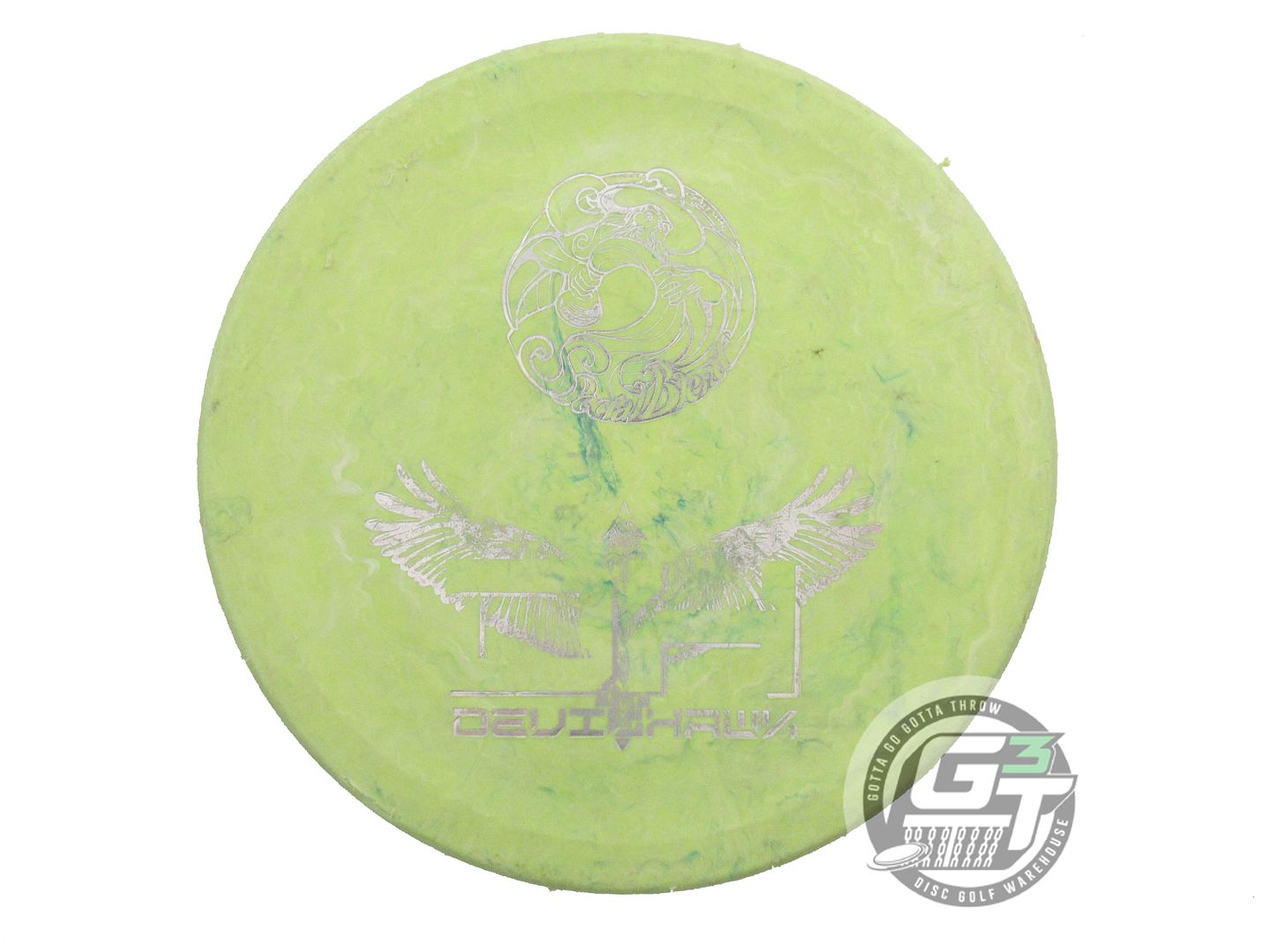 USED Gateway Special Blend Devil Hawk 170g Lime Silver Foil Putter Golf Disc