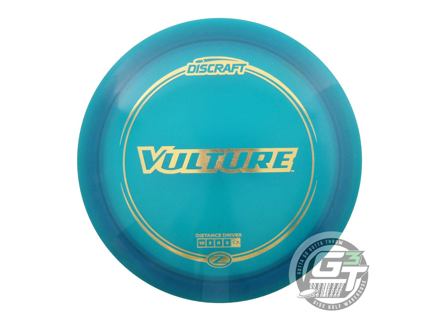 USED Discraft Z Vulture 176g Dark Teal Gold Glitter Foil Distance Driver Disc