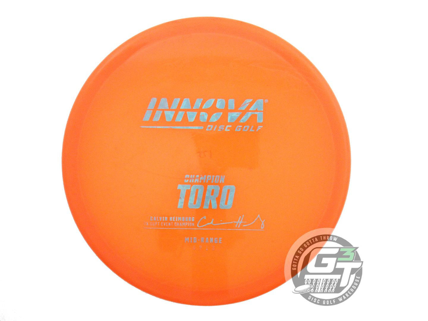 USED Innova [HEIMBURG] Champion Toro 175g Orange Teal Shatter Foil Midrange Disc