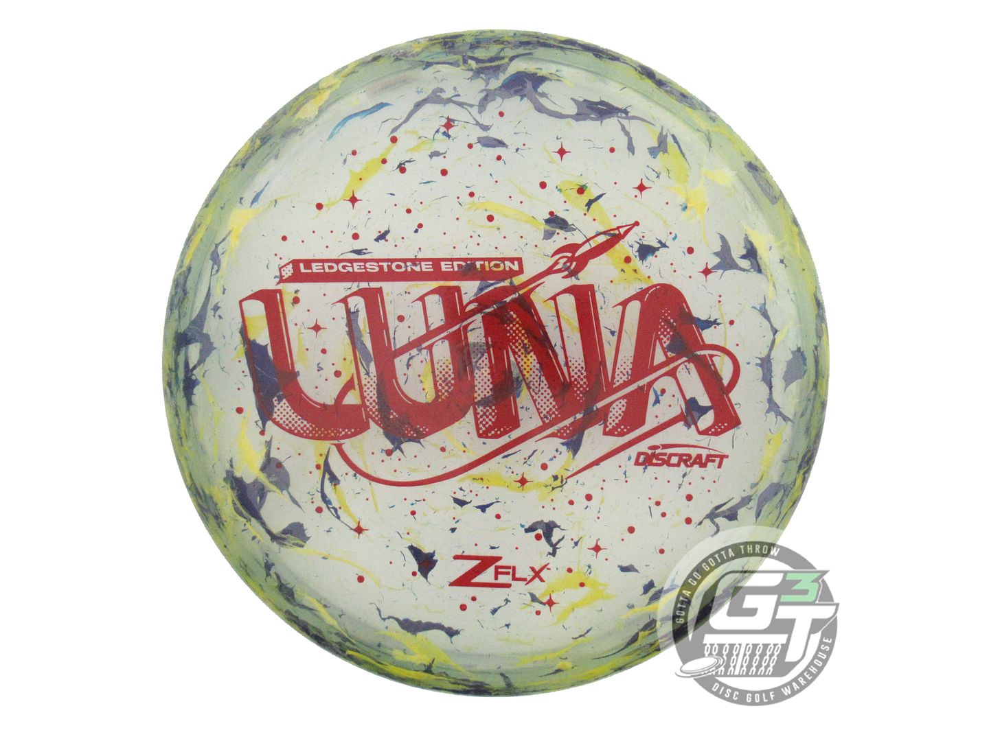 USED Discraft [LEDGESTONE] Z FLX Luna 174g Maroon Stamp Putter Golf Disc