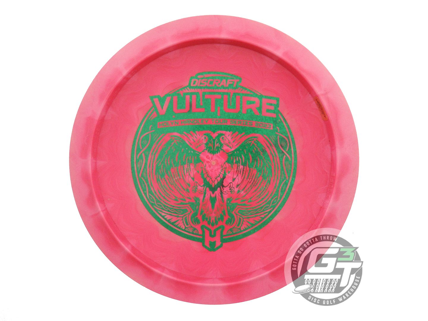 USED Discraft [HANDLEY] Swirl ESP Vulture 176g Pink Green Matrix Driver Disc