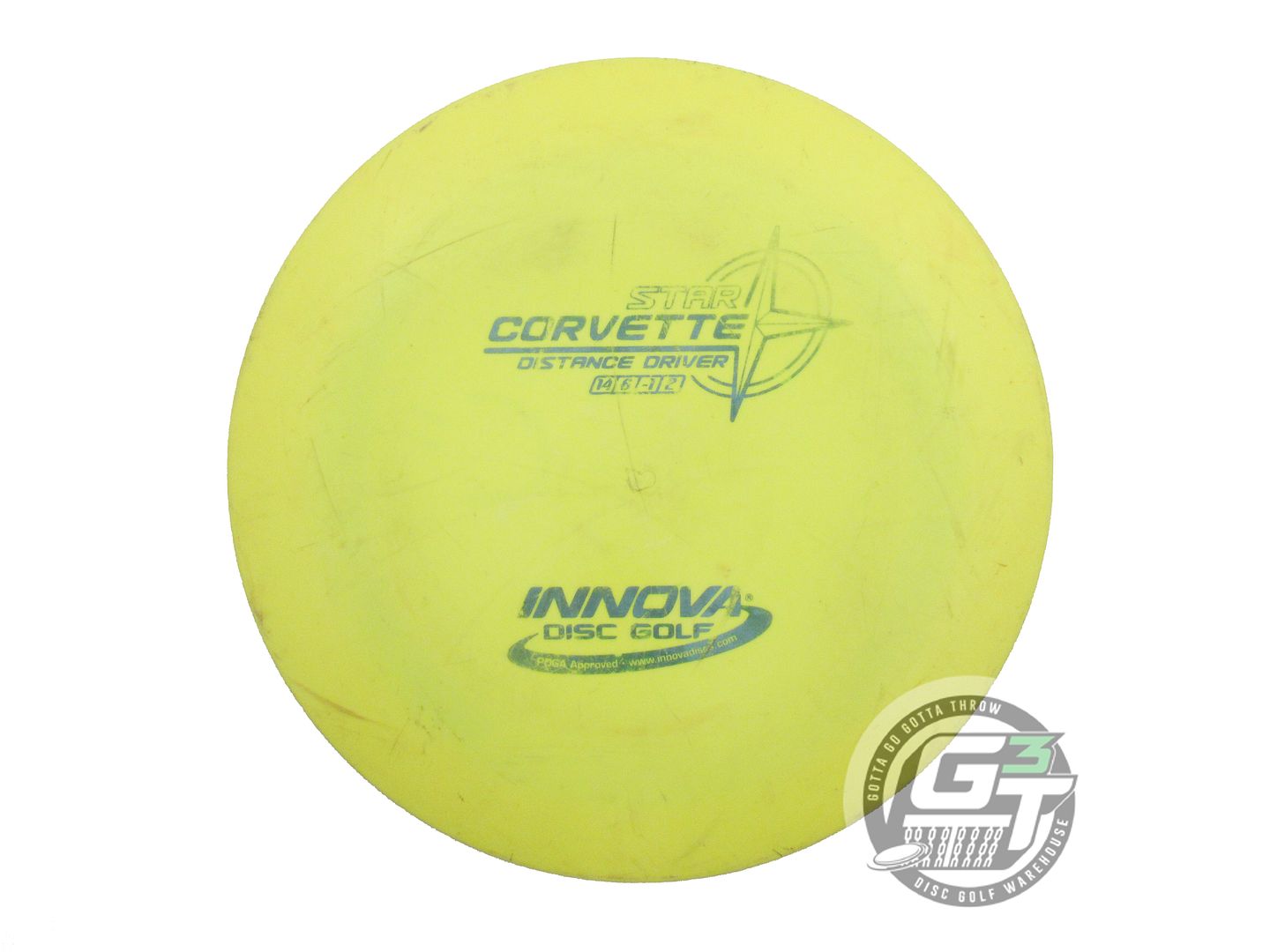 USED Innova Star Corvette 170g Yellow Blue Foil Distance Driver Golf Disc