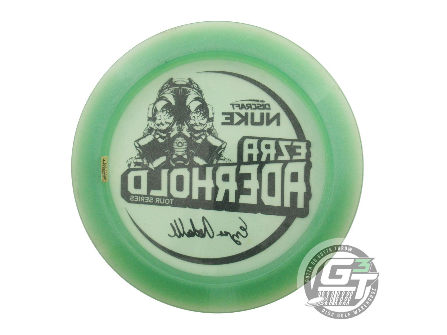USED Discraft [ADERHOLD] Metallic Z Nuke 176g Green Black Stamp Driver Golf Disc