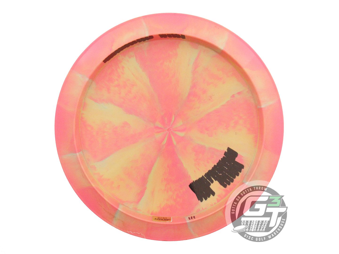 USED Discraft FIRST RUN ESP Captain's Thrasher 176g Pink-Yellow Driver Golf Disc