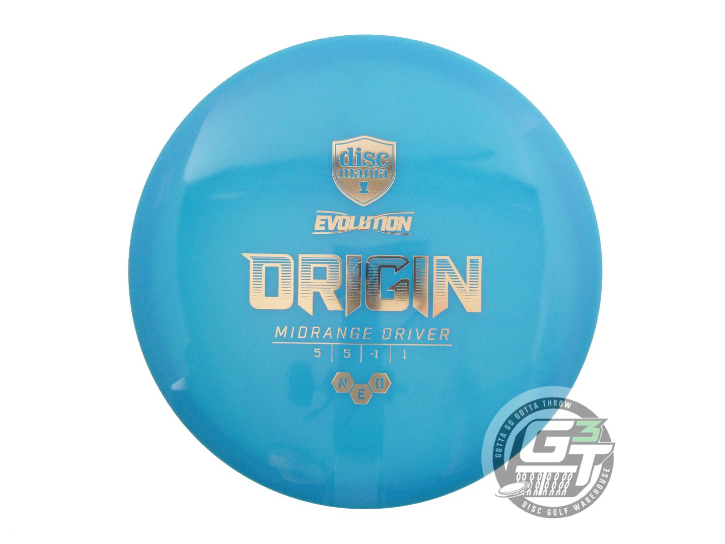 NOS DiscMania Neo Origin 173g Blue Gold Foil Midrange Golf Disc