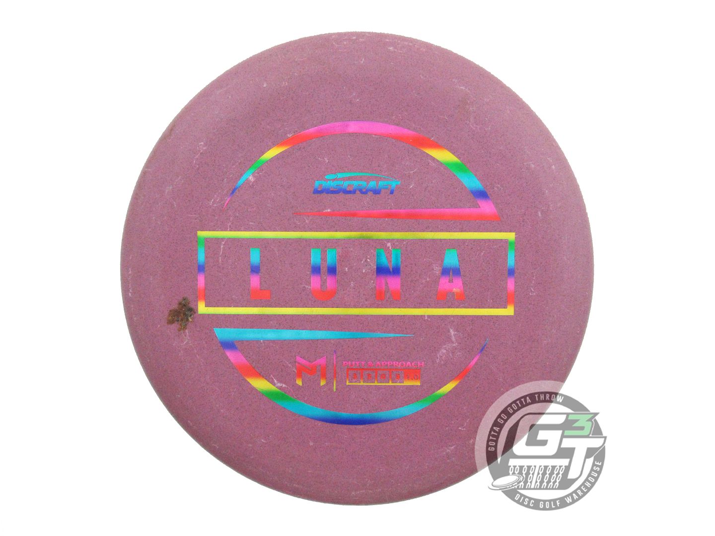 USED Discraft [McBETH] Jawbreaker Luna 172g Purple Rainbow Foil Putter Golf Disc