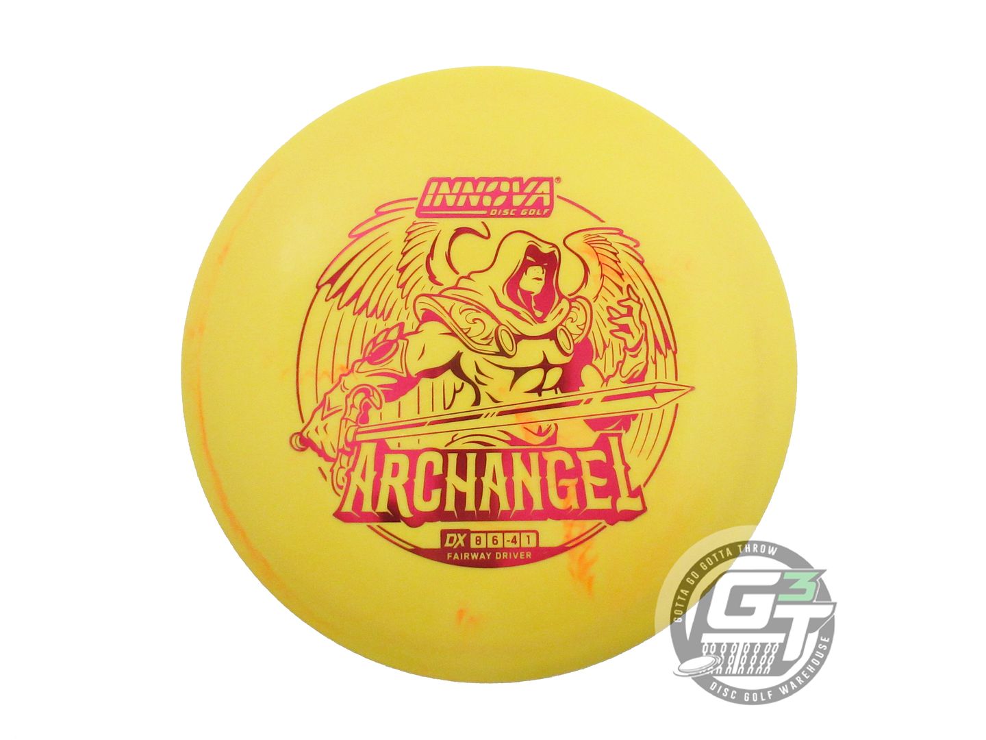 USED Innova DX Archangel 144g Yellow Red Foil Distance Driver Golf Disc