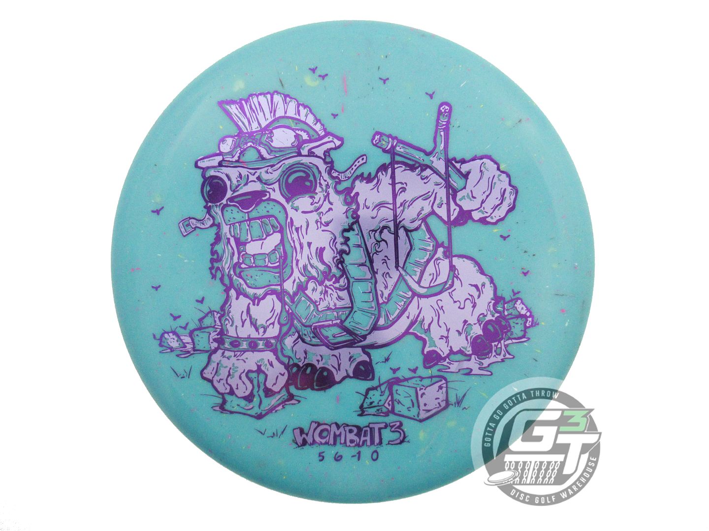 USED Innova XXL UNHINGED Splatter Star Wombat3 168g Teal Midrange Golf Disc