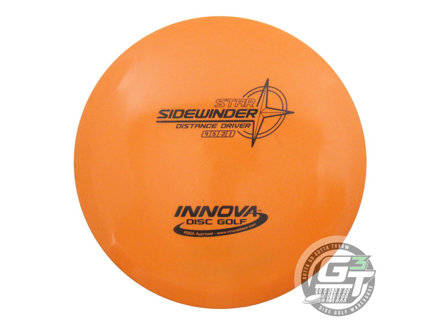 USED Innova Star Sidewinder 174g Orange Black Stamp Distance Driver Golf Disc