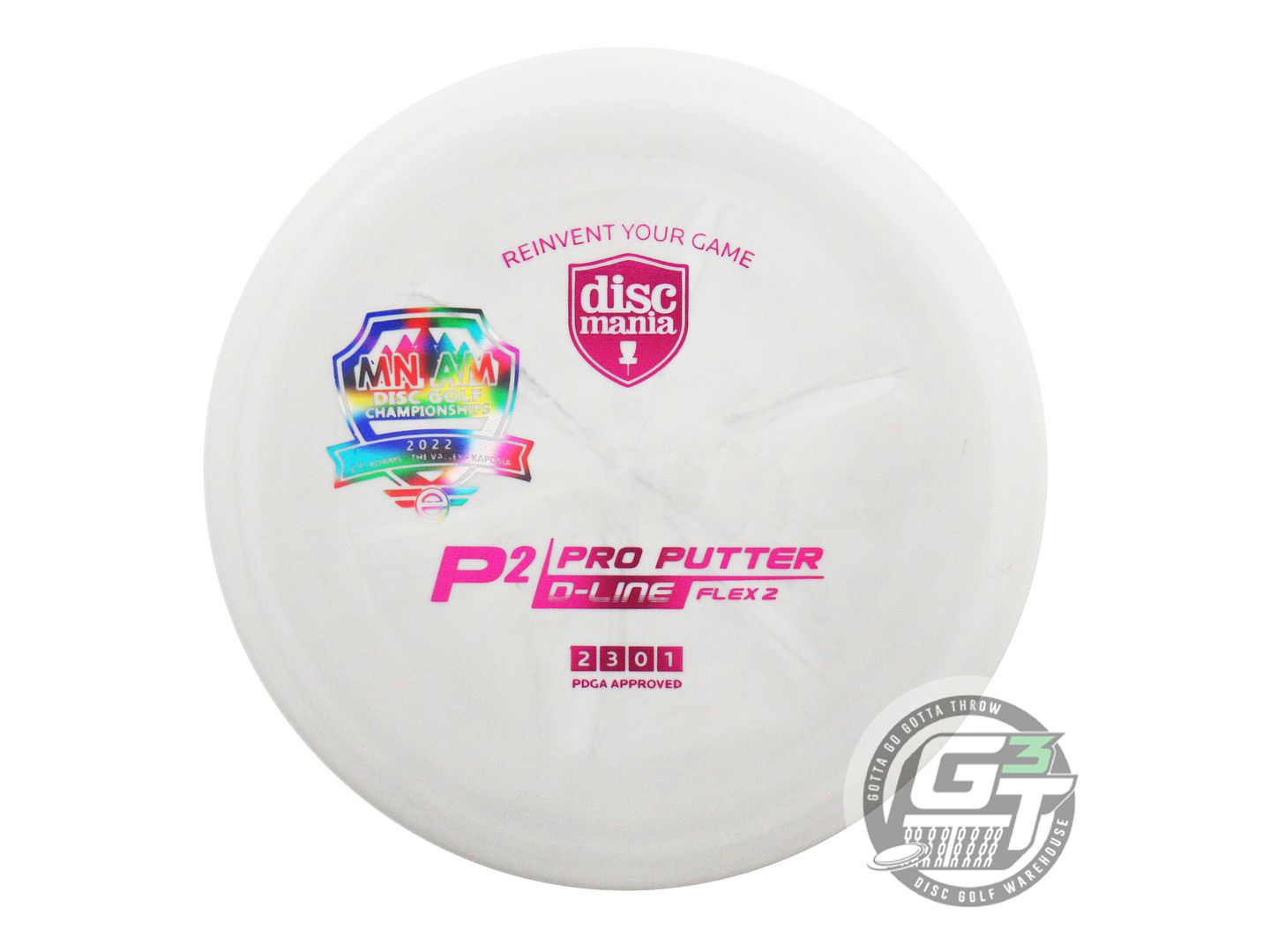 NOS DiscMania D-Line Flex 2 P2 173g Gray Purple Foil Putter Golf Disc