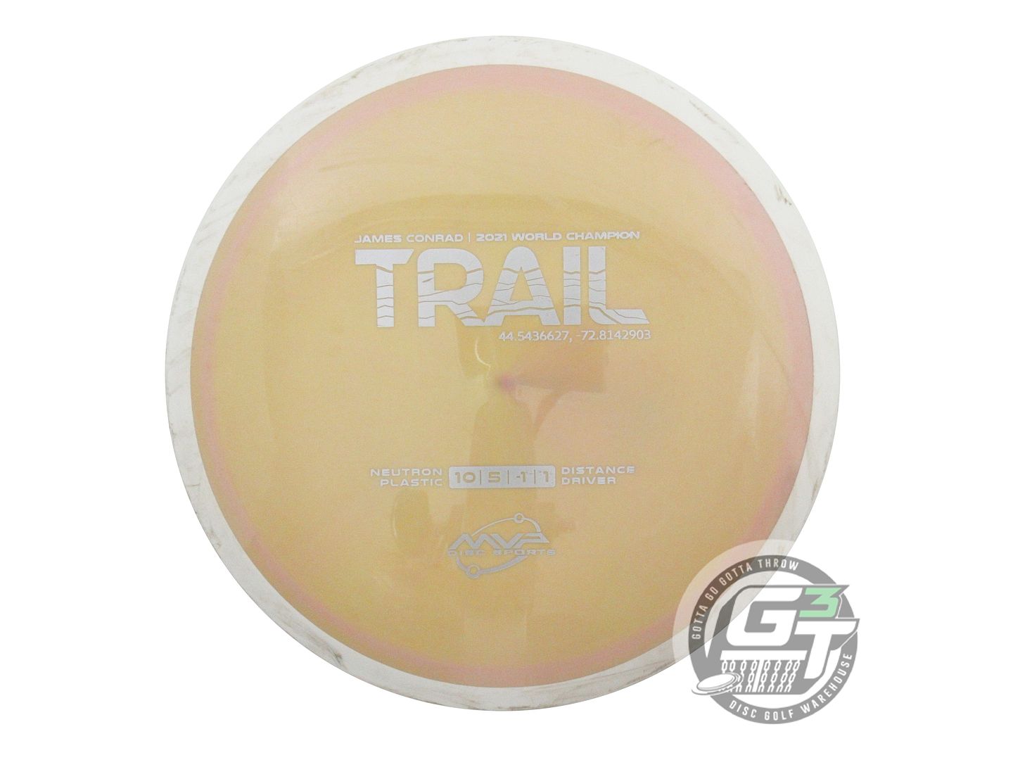 USED MVP Disc Sports Neutron Trail 175g Mustard-Pink Distance Driver Golf Disc