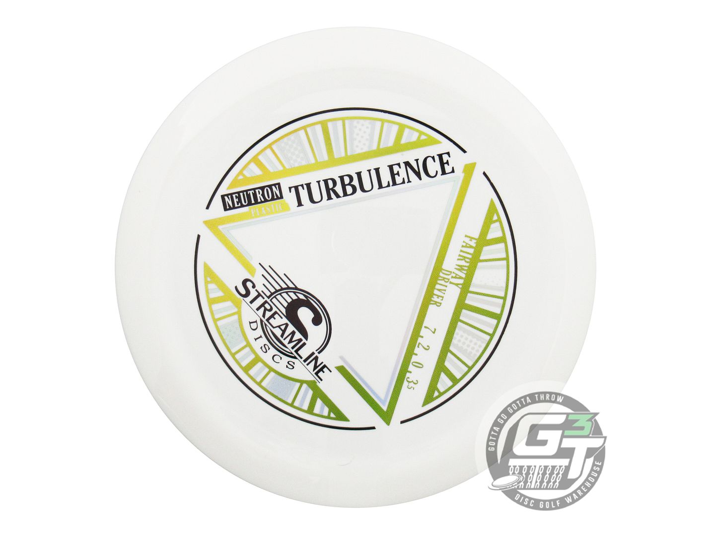 NOS Streamline Discs Neutron Turbulence 168g White Fairway Driver Golf Disc