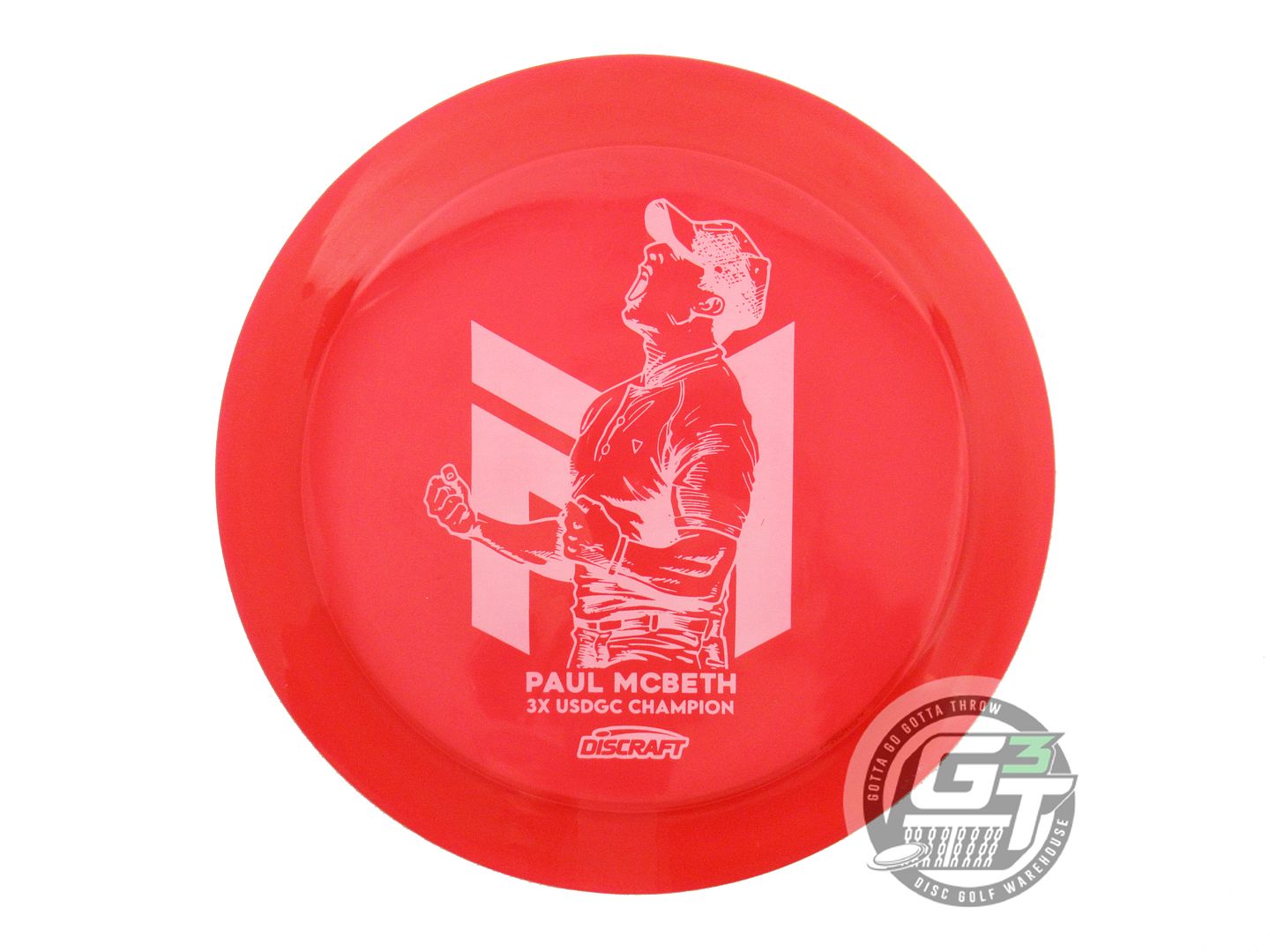 USED Discraft [McBETH] CryZtal Hades 172g Red Pink Stamp Driver Golf Disc
