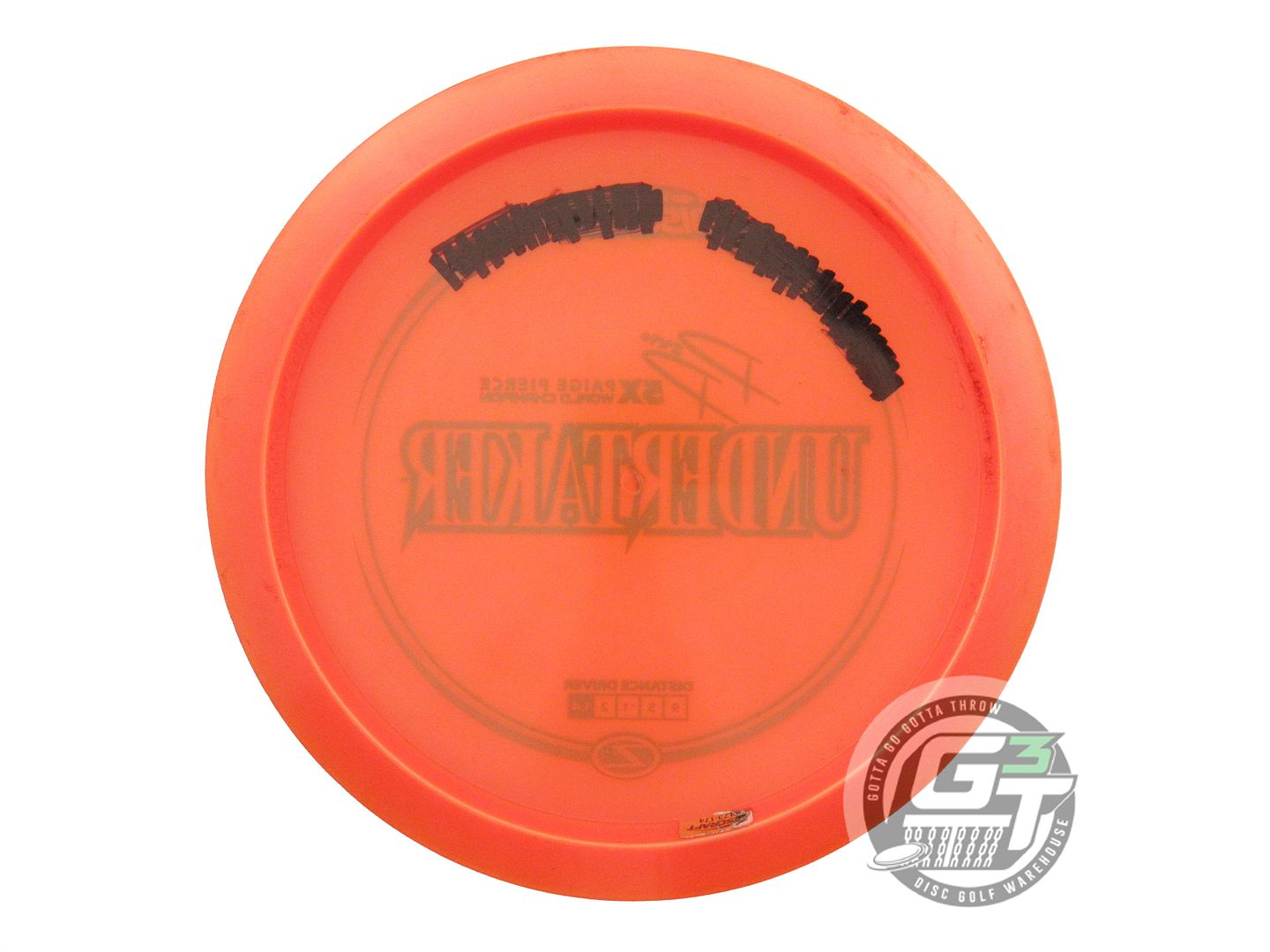 USED Discraft [PIERCE] Z Undertaker 174g Orange Black Stamp Distance Driver Disc