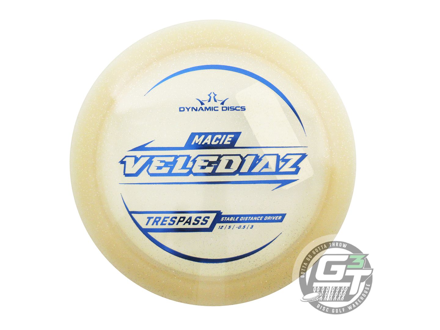 Dynamic Discs Limited Edition 2025 Team Series Macie Velediaz Gold Metal Flake Lucid Trespass Distance Driver Golf Disc (Individually Listed)
