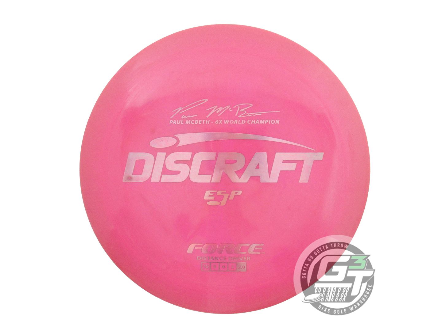 USED Discraft [McBETH] ESP Force 170g Pink Pink Holo Foil Distance Driver Disc