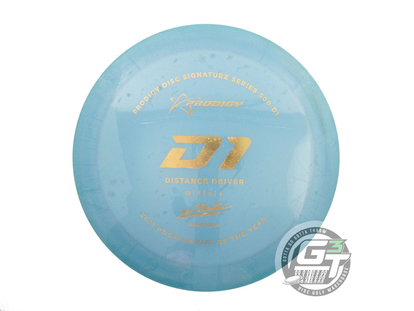 USED Prodigy Discs 500 D1 172g Teal Gold Star Foil Distance Driver Golf Disc