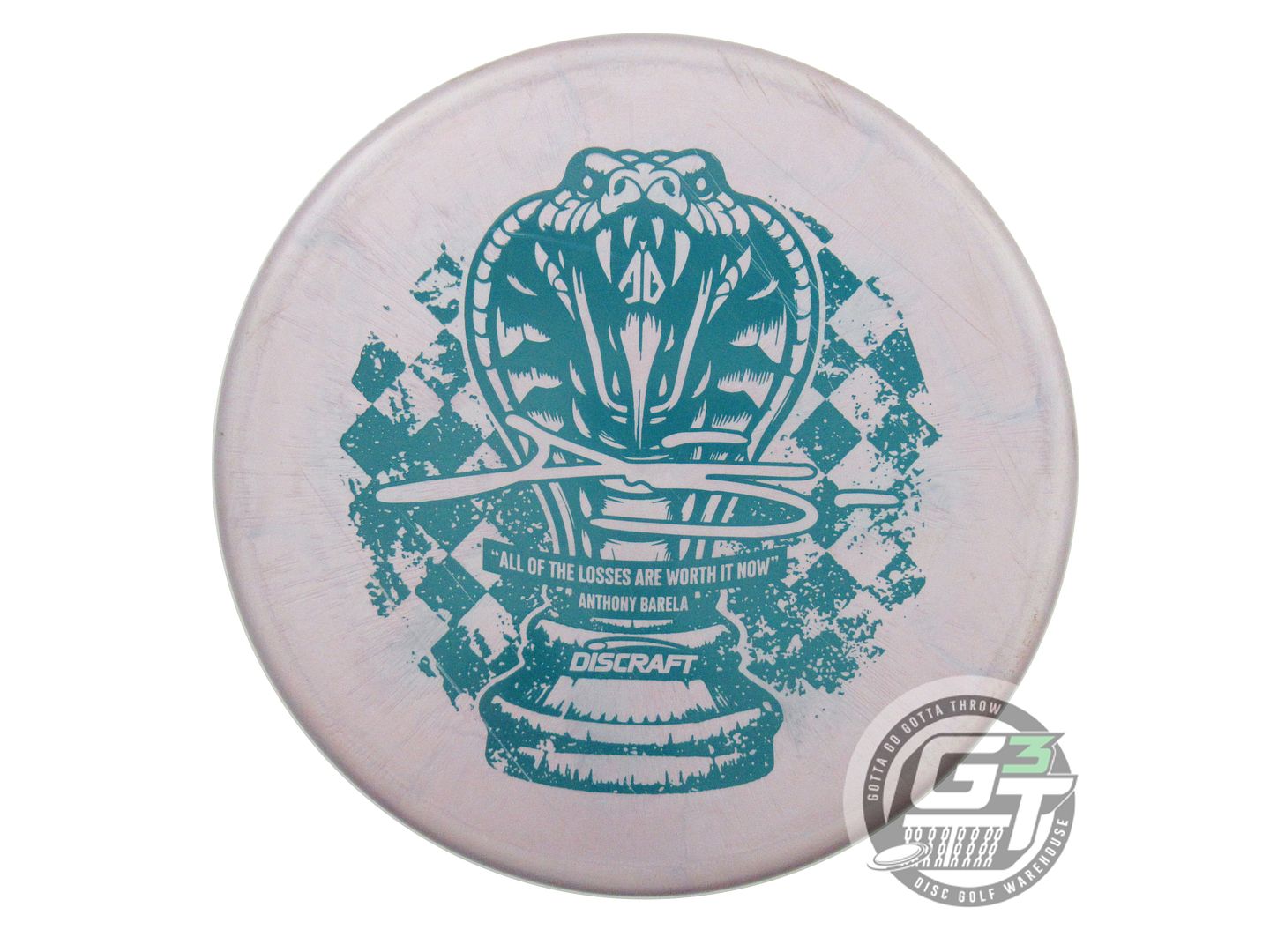 USED Discraft [BARELA] Chess ColorShift Titanium Zone 176g Lilac Putter Disc