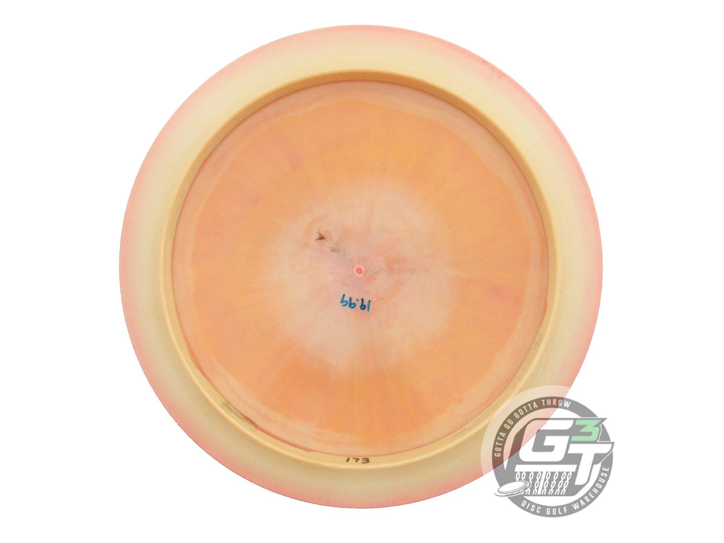 USED Discraft ESP Venom 173g Peach-Yellow Tron Foil Distance Driver Golf Disc