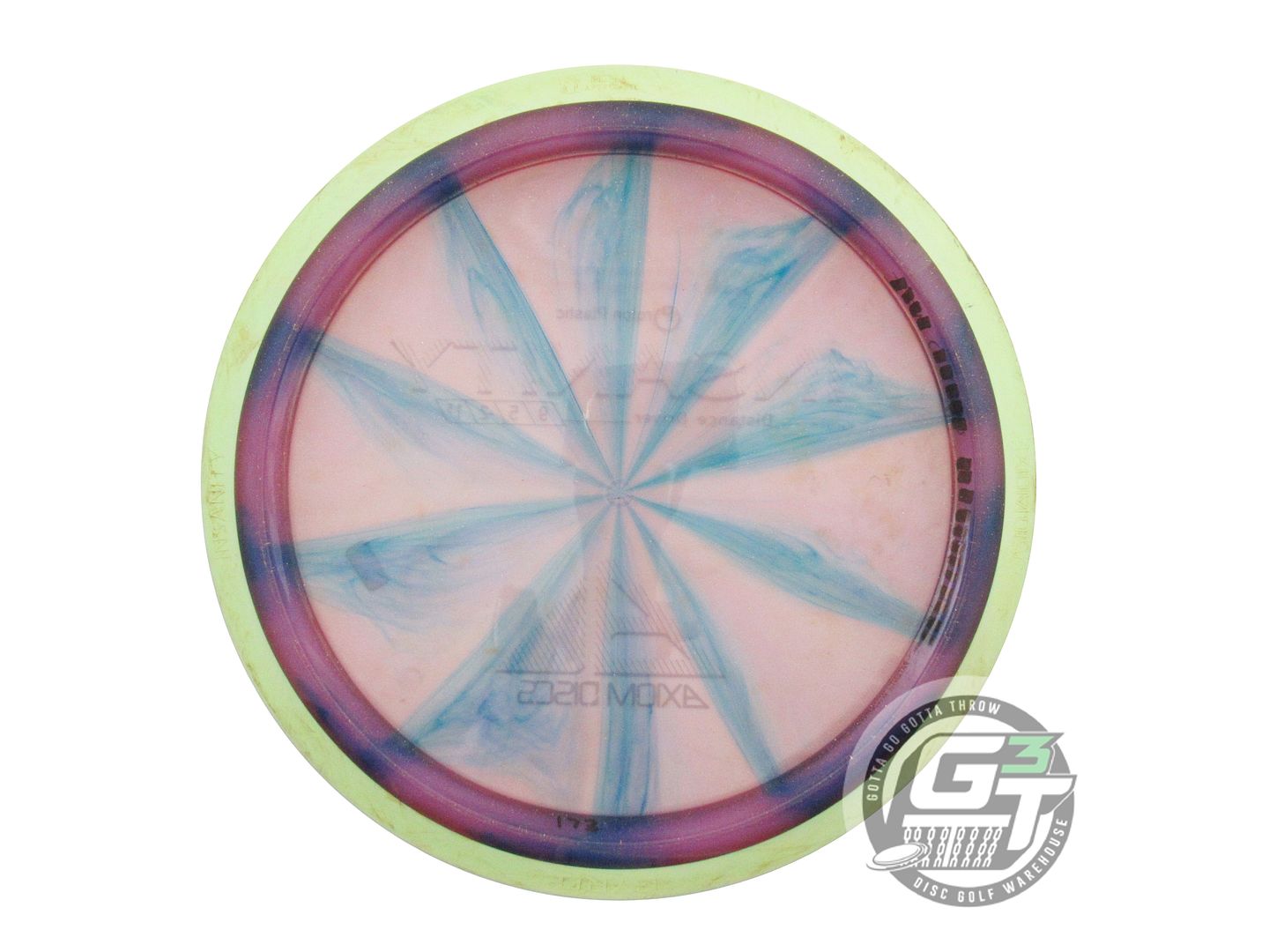 USED Axiom Discs Proton Insanity 173g Pink-Blue Lime Rim Distance Driver Disc