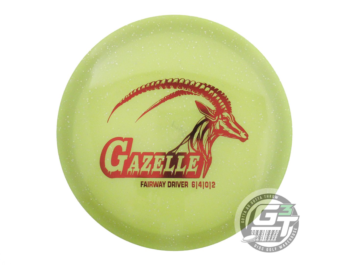 USED Innova Metal Flake Champion Gazelle 175g Olive Red Foil Fairway Driver Disc