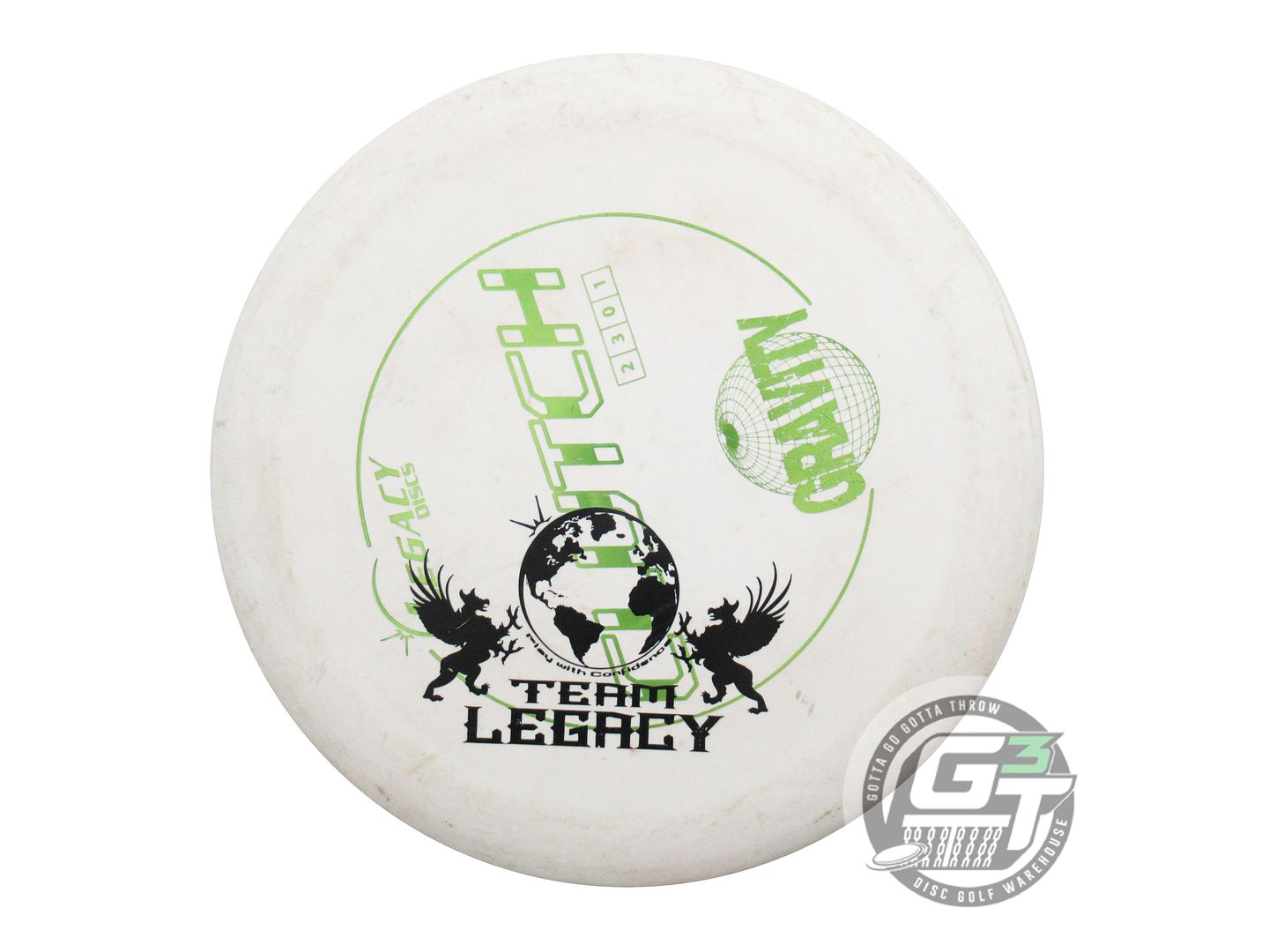 USED Legacy Discs Gravity Clutch 173g White TEAM STAMP Putter Golf Disc