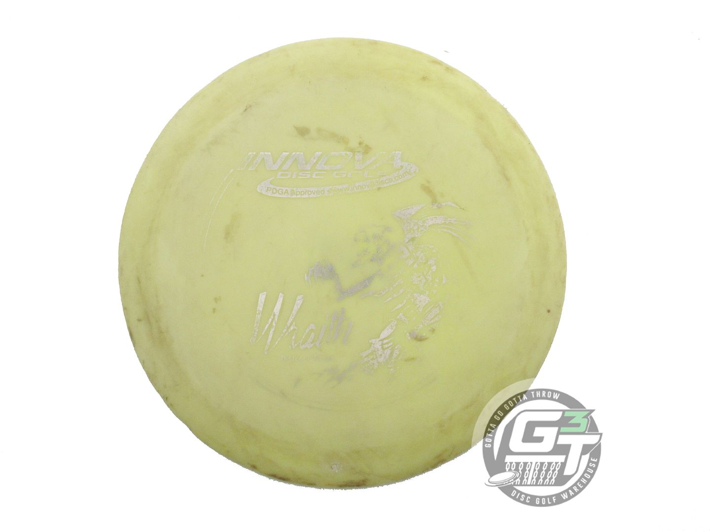 USED Innova DX Wraith 172g Yellow Silver Foil PFN Distance Driver Golf Disc