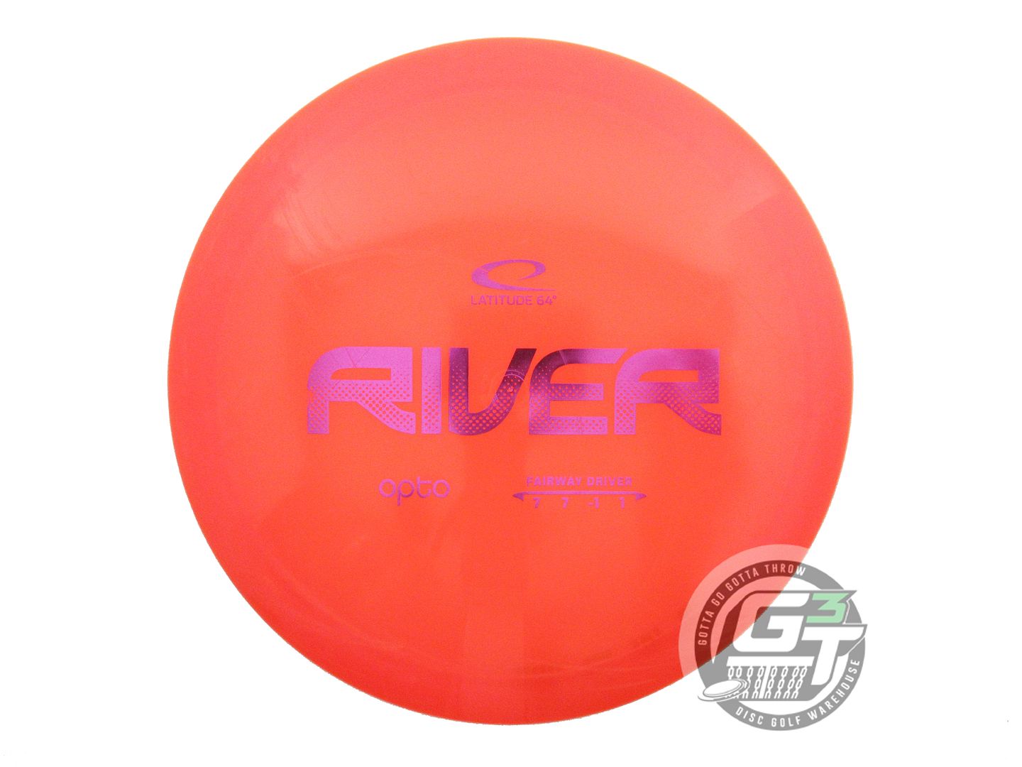 USED Latitude 64 Opto River 173g Orange Magenta Foil Fairway Driver Golf Disc