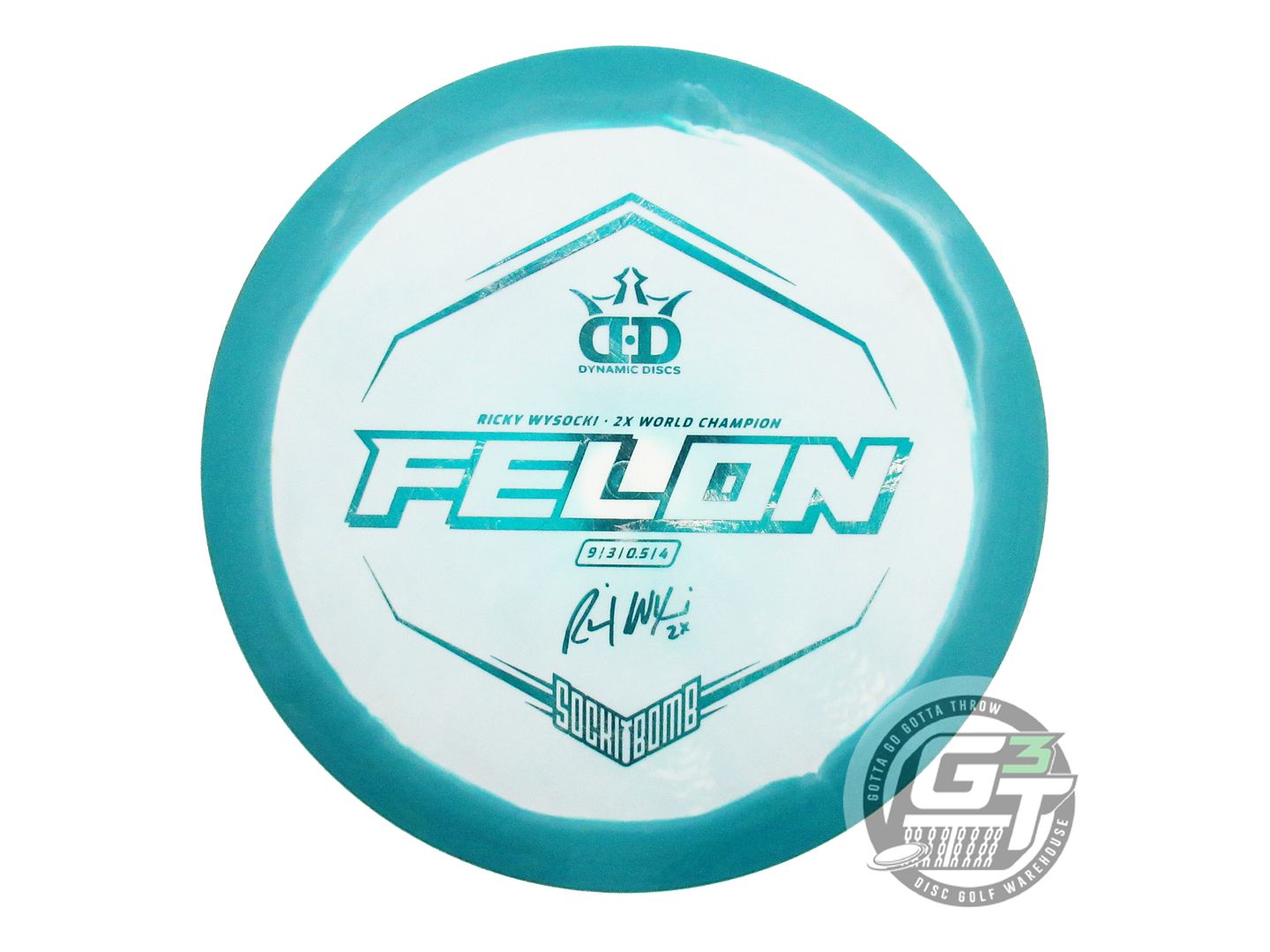USED Dynamic Discs [WYSOCKI] Fuzion Orbit Felon 174g Green-White Driver Disc