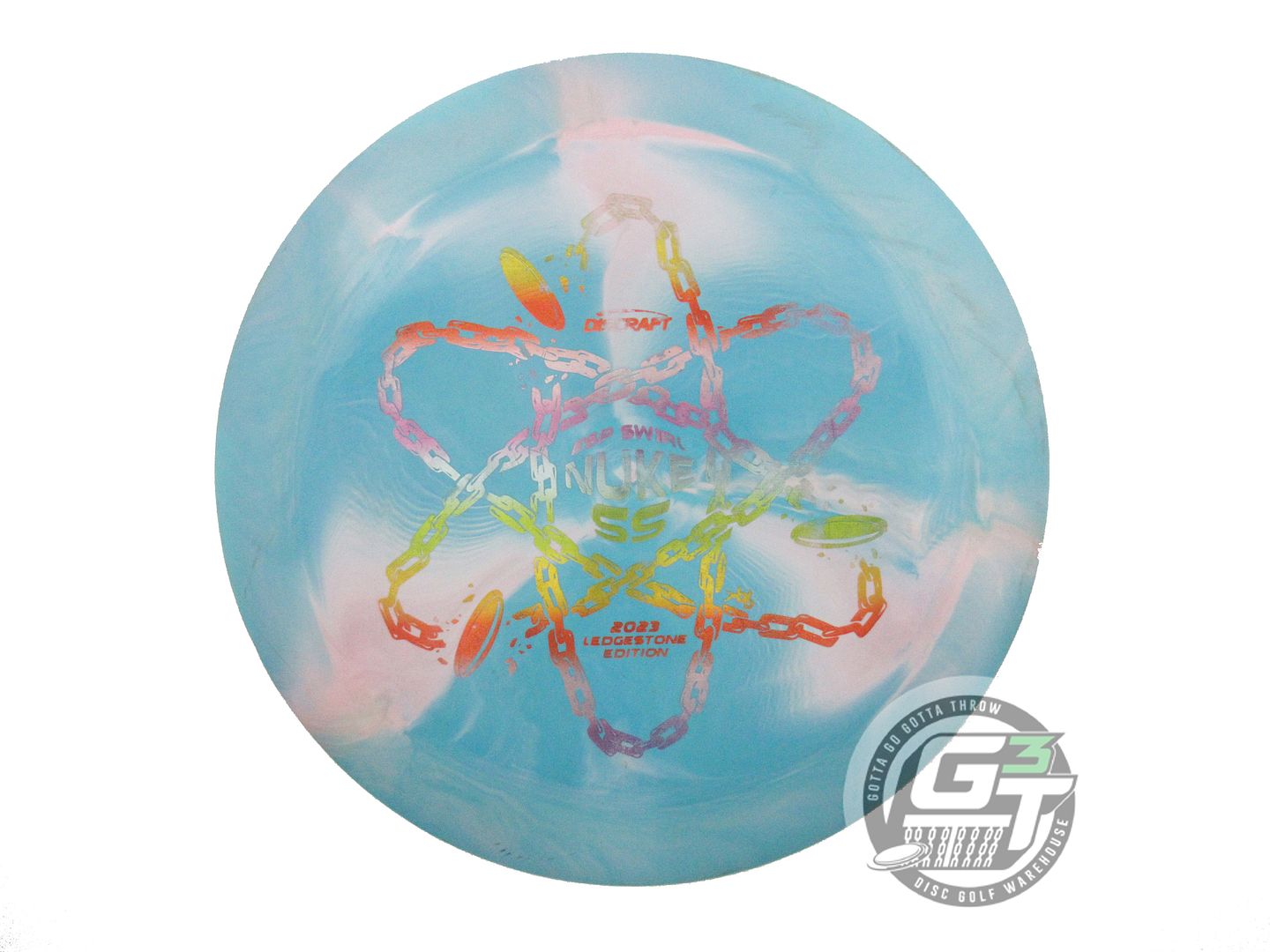 USED Discraft [LEDGESTONE] ESP Nuke SS 175g Teal-Pink Distance Driver Golf Disc