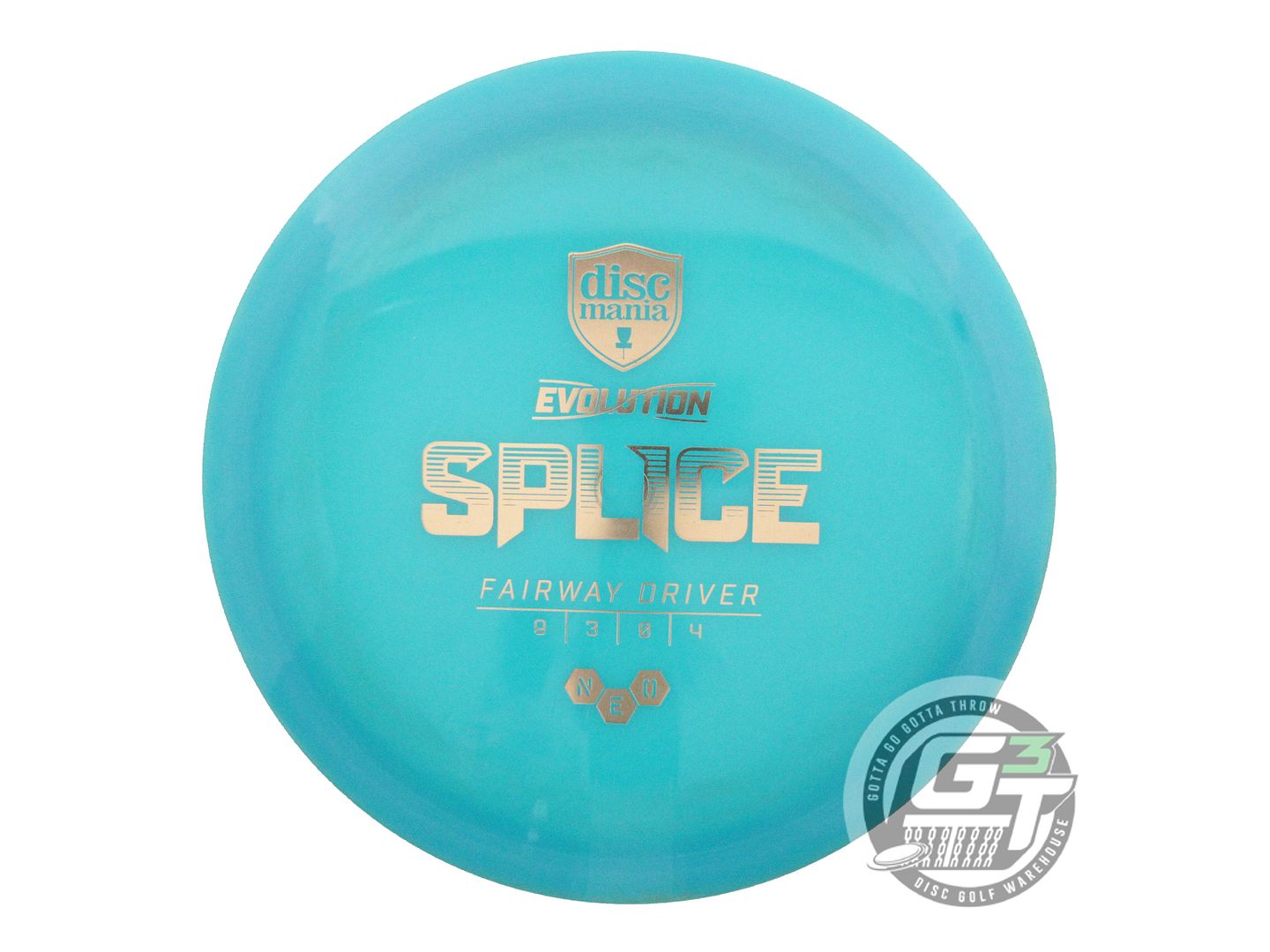USED DiscMania Neo Splice 175g Teal Gold Foil Fairway Driver Golf Disc
