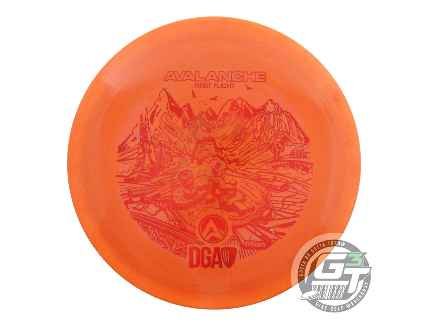 USED DGA FIRST RUN ProLine Avalanche 169g Orange Red Foil Fairway Driver Disc