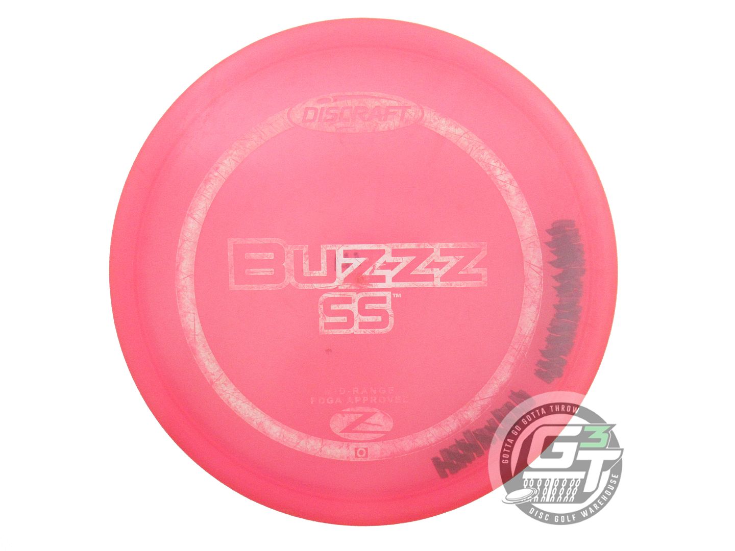USED Discraft Z Buzzz SS 177g Pink White Stamp PFN Midrange Golf Disc