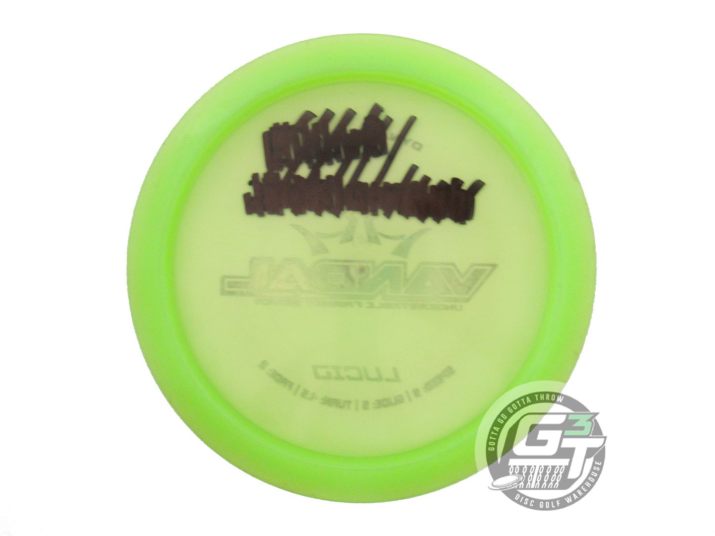 USED Dynamic Discs Lucid Vandal 176g Lime Purple Foil Distance Driver Golf Disc