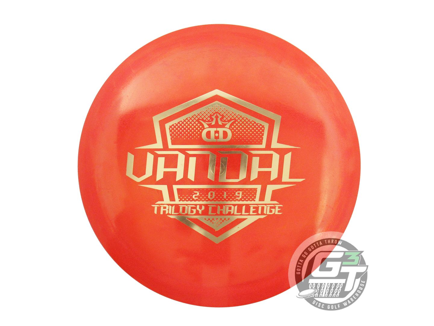 USED Dynamic Discs Lucid AIR Vandal 163g Red Gold Foil Distance Driver Golf Disc