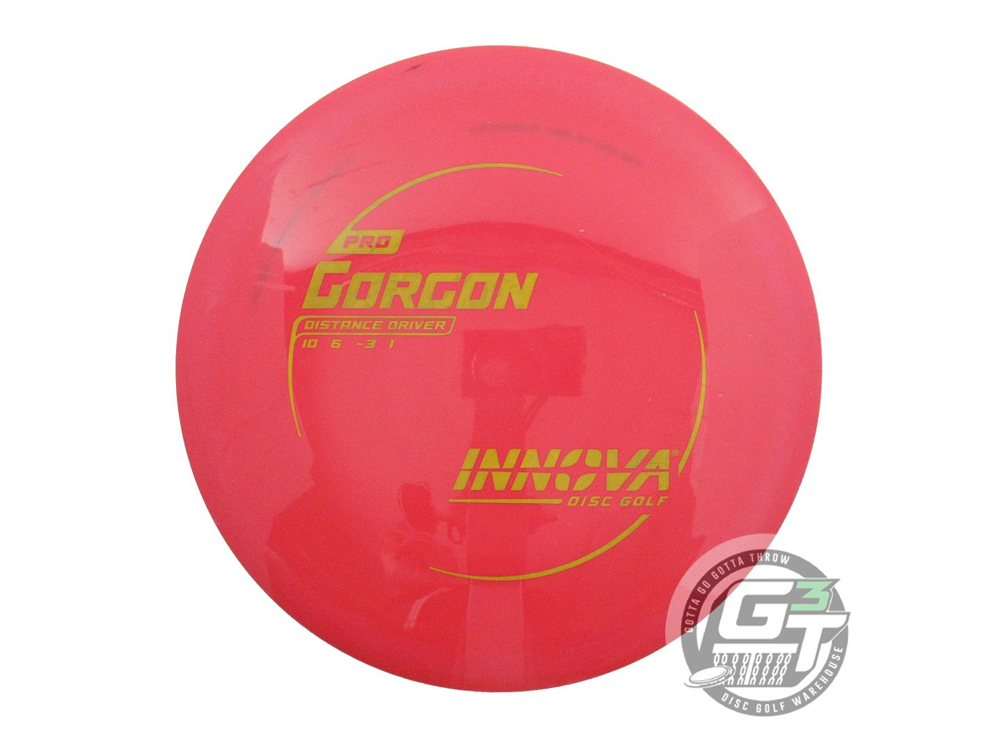 USED Innova Pro Gorgon 172g Red Mustard Stamp Distance Driver Golf Disc