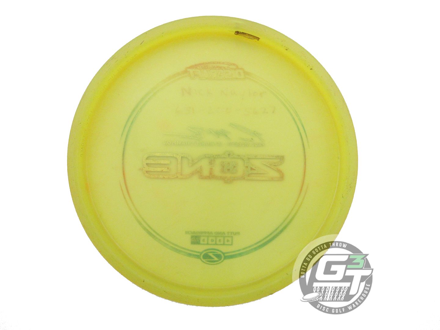 USED Discraft [McBETH] Z Zone 175g Yellow Rainbow Foil Putter Golf Disc