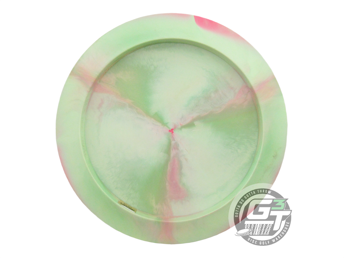USED Discraft [ADERHOLD] Swirl ESP Nuke 177g Lime-Pink Distance Driver Golf Disc