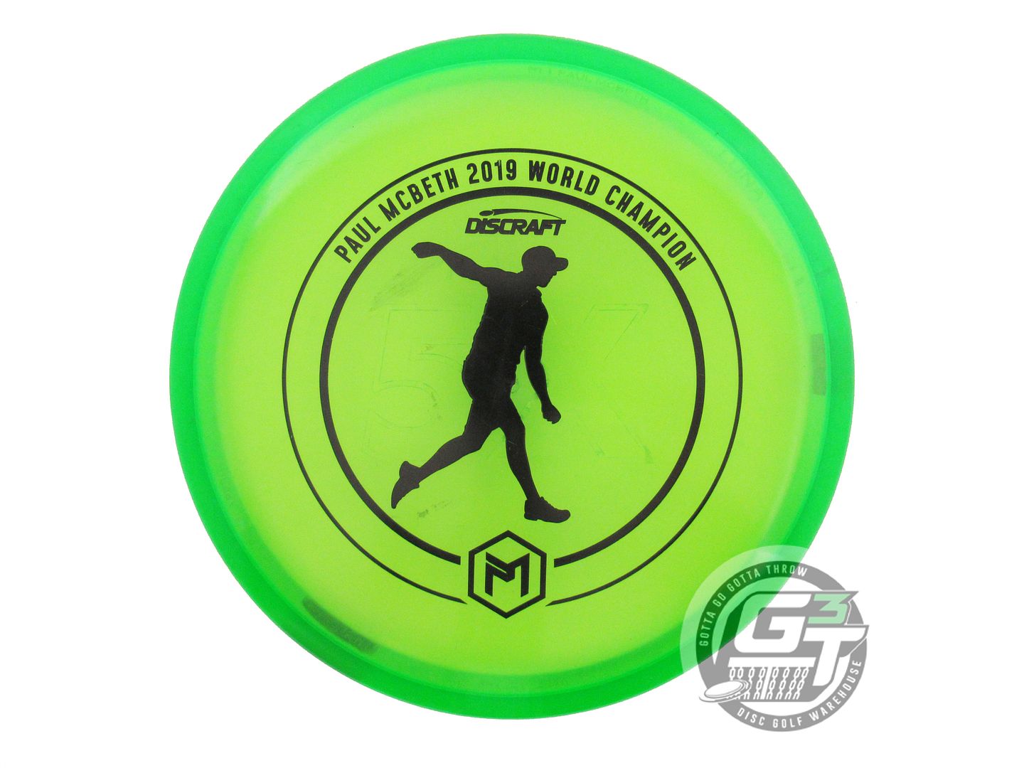 USED Discraft [McBETH] 5X CryZtal Luna 175g Green Black Stamp Putter Golf Disc