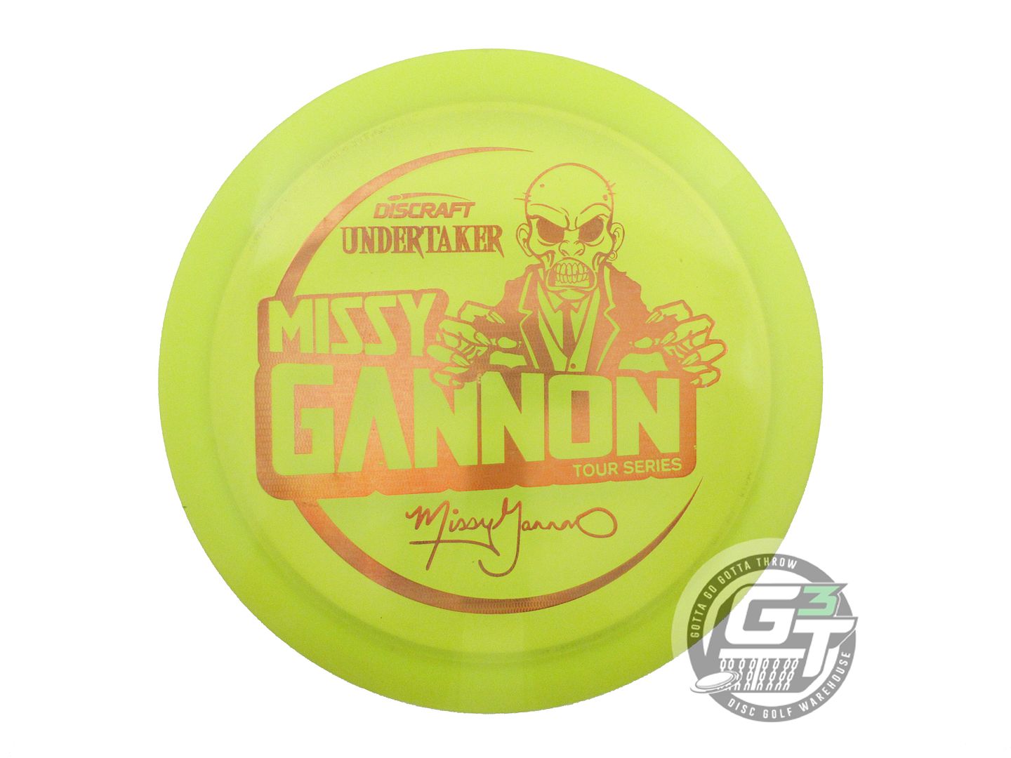 USED Discraft [GANNON] Metallic Z Undertaker 175g Lime Copper Foil Driver Disc