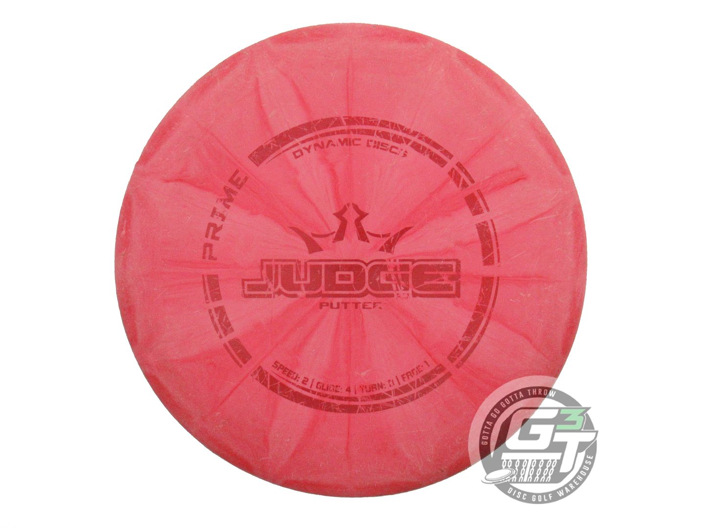 USED Dynamic Discs Prime Burst Judge 173g Red Red Stamp Putter Golf Disc