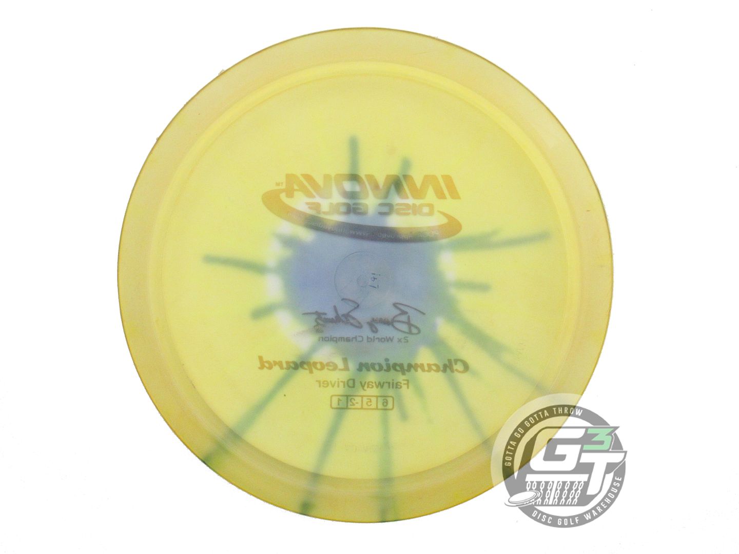 USED Innova I-DYE Champion Leopard 167g Yellow Burst Fairway Driver Golf Disc