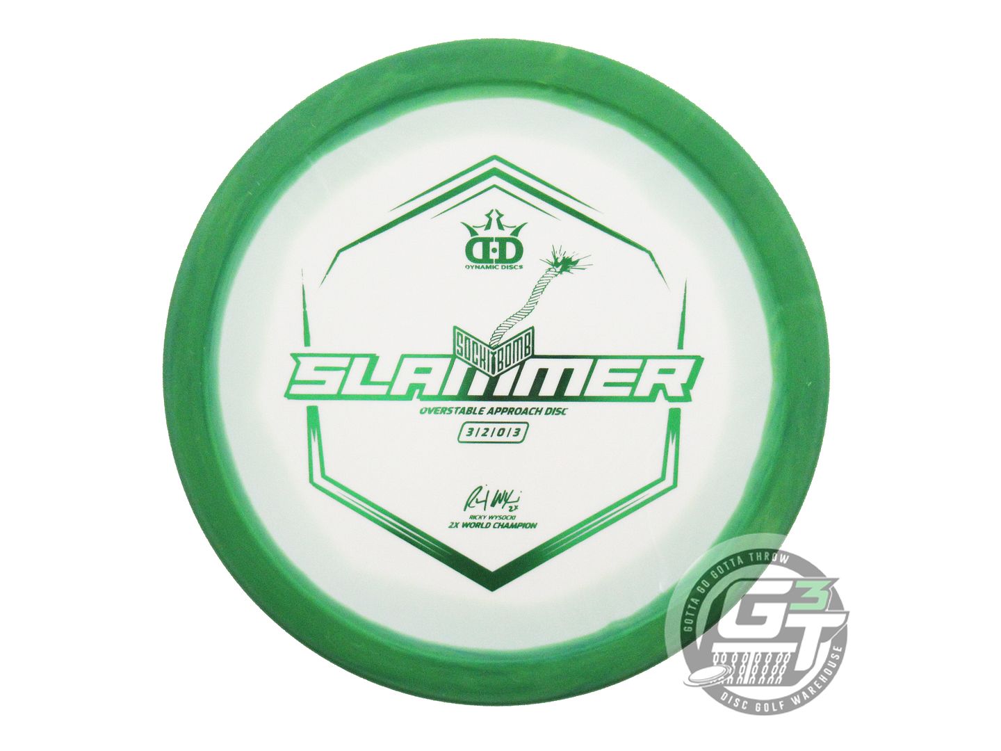 USED Dynamic Discs Supreme Classic Orbit Slammer 174g Green-White Putter Disc