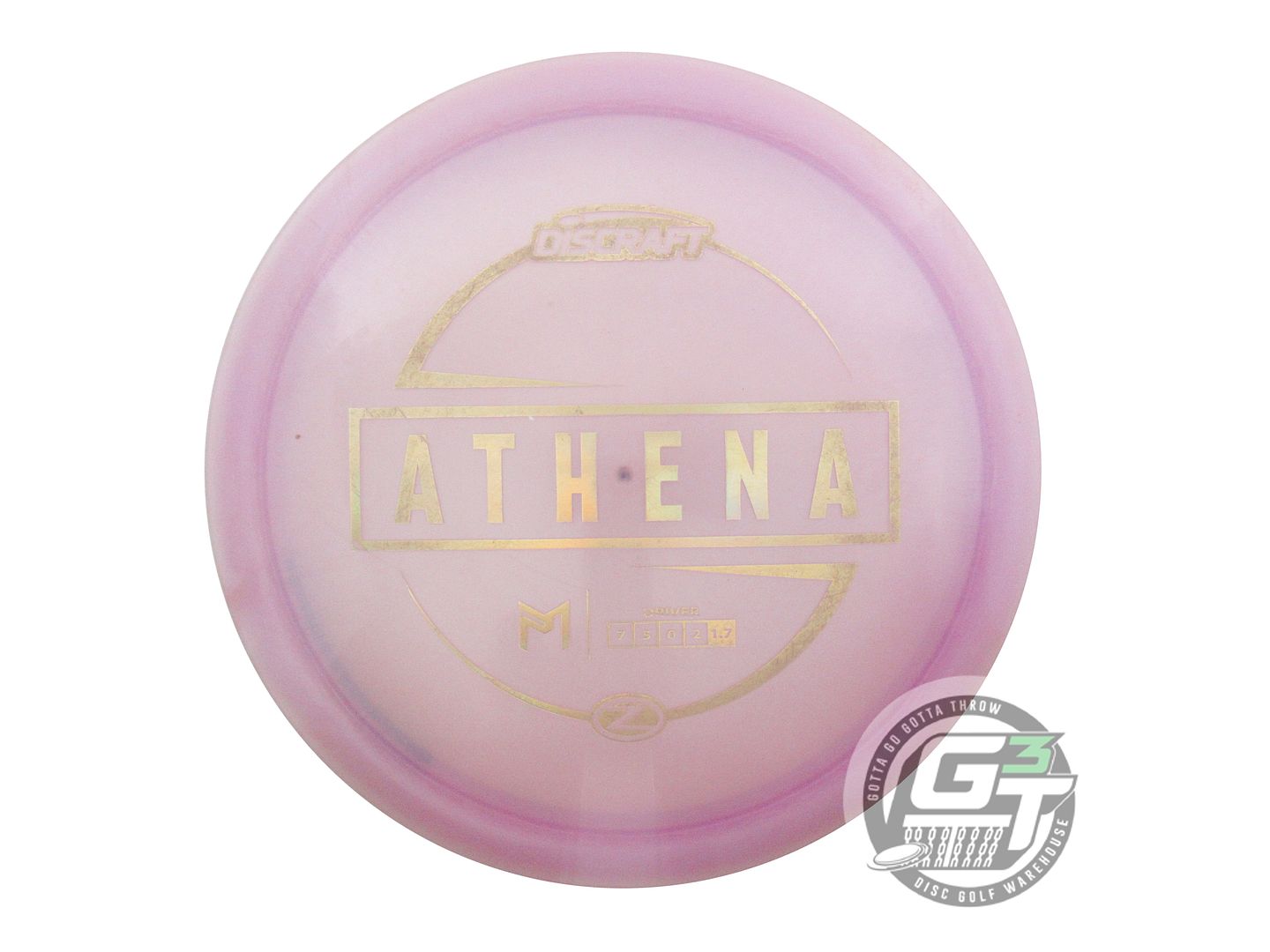 USED Discraft [McBETH] Z Athena 176g Pink Gold Holo Foil Driver Golf Disc