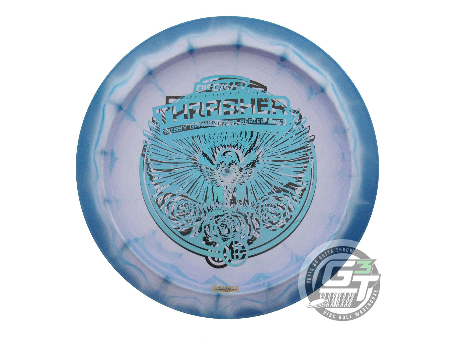 USED Discraft X-OUT [GANNON] Swirl ESP Thrasher 177g Blue-Lilac Driver Golf Disc